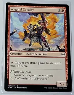 Axgard Cavalry Magic The Gathering Kaldheim Card 121/285 - Image 1