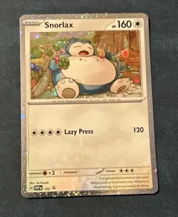 Pokemon TCG Twilight Masquerade Snorlax 122 Cosmos Black StarPromo Card Holo - Image 1