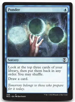 MTG Ponder C Commander: Streets of New Capenna 229 LP - Image 1