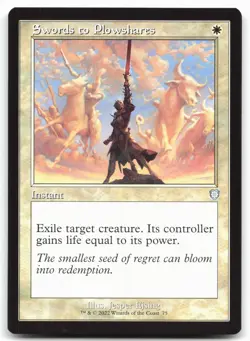 MTG Swords to Plowshares (Retro Frame) U Commander: The Brothers' War 75 LP - Image 1