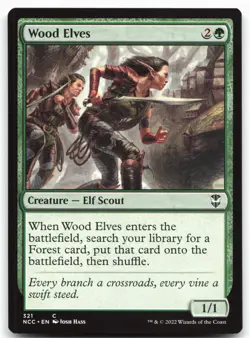 MTG Wood Elves C Commander: Streets of New Capenna 321 LP - Image 1