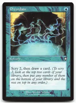 MTG Preordain (Retro Frame) C Commander: The Brothers' War 92 LP - Image 1