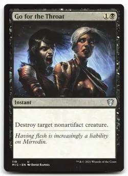 MTG Go for the Throat U Commander: Innistrad: Midnight Hunt 119 LP - Image 1
