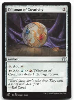 MTG Talisman of Creativity U Commander 2021 269 LP - Image 1