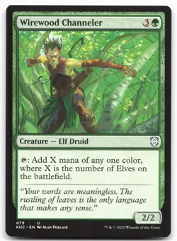 MTG Wirewood Channeler U Commander: Kaldheim 79 LP - Image 1