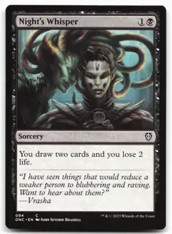 MTG Night's Whisper C Commander: Phyrexia: All Will Be One 94 LP - Image 1
