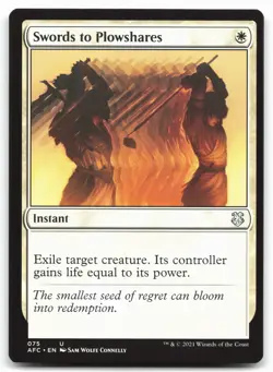 MTG Swords to Plowshares U Commander: Adventures in the Forgotten Realms 75 LP - Image 1