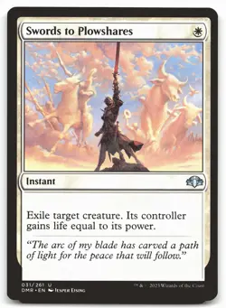 MTG Swords to Plowshares U Dominaria Remastered 31 LP - Image 1