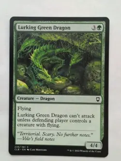 Lurking Green Dragon 239/361 Common Battle For Baldur NM Non Foil MTG - Image 1