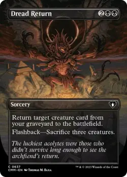 Dread Return (Borderless) -Foil Light Play MTG Commander Masters - Image 1
