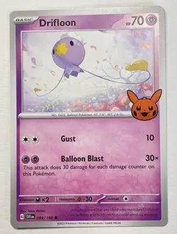 Pokemon Trading Card Basic Psychic Card Trick or Trade 2023 Drifloon - Image 1