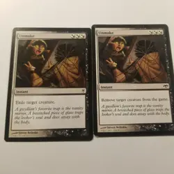Mtg Unmake Black White Removal Spell Two Different Printings - Image 1
