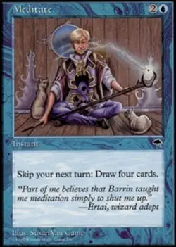 1x Meditate NM, English MTG Tempest - Image 1