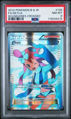 2012 POKEMON B&W BOUNDARIES CROSSED #149 FULL ART/SKYLA PSA 8 - Image 1
