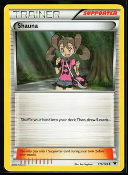 2016 XY - Fates Collide Shauna #111 Non Holo Pokemon Card - Image 1