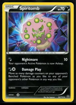 2016 XY - Steam Siege Spiritomb #62 Non Holo Rare Pokemon Card - Image 1