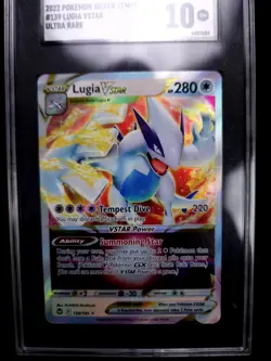 SGC 10 Gem Mint - Lugia Vstar 139/195 Silver Tempest Full Art Pokemon L1700 - Image 2