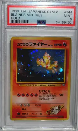 1999 POKEMON JPN GYM 2 #146 BLAINE'S MOLTRES-HOLO PSA 9 GYM HEROES JAPANESE - Image 1
