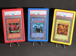 Yugioh 2003 GBI-001-002-003 Slifer Obelisk Ra Secret Promo PSA 10 SEQUENTIAL SET - Image 1