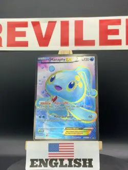 Pokemon TCG Manaphy EX 2016 XY Breakpoint Holo Full Art Ultra Rare Card #116/122 - Image 1