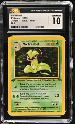 (PSA) CGC 10 VICTREEBEL 1st Edition Jungle Holo Rare Pokemon Card #14 GEM MINT! - Image 1