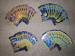 Pokemon Sun and Moon Team Up 3 Card Mini Booster Packs Complete Art Set X12 48🔥 - Image 1