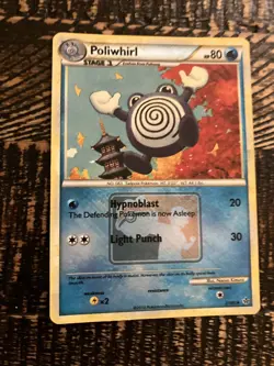 Poliwhirl 37/95 Unleashed Crosshatch Reverse Holo Pokemon League Promo TCG Card - Image 1