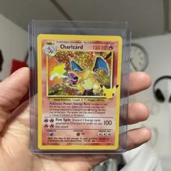 CHARIZARD 25TH ANNIVERSARY MINT CONDITION 4/102 RARE POKEMON CARD - Image 1