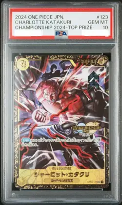 PSA 10 One Piece Card Charlotte Katakuri OP03-123 Championship CS Promo Japanese - Image 1
