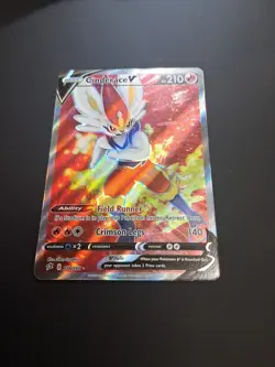 Cinderace V - 178/192 - Pokemon Rebel Clash Sword & Shield Full Art Rare Card NM - Image 1