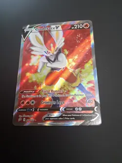 Cinderace V - 178/192 - Pokemon Rebel Clash Sword & Shield Full Art Rare Card NM - Image 2