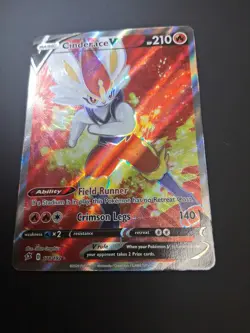 Cinderace V - 178/192 - Pokemon Rebel Clash Sword & Shield Full Art Rare Card NM - Image 3