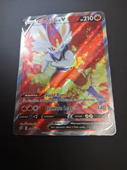 Cinderace V - 178/192 - Pokemon Rebel Clash Sword & Shield Full Art Rare Card NM - Image 4