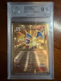 2021 Pokemon English Celebrations Charizard Gold Card PGS 9.5 (Read Description) - Image 1