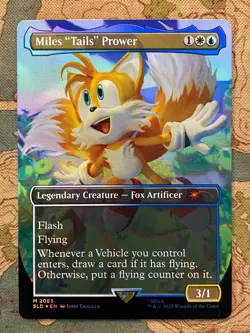 MTG - Miles "Tails" Prower 2085 Mythic Borderless SLD Secret Lair Drop Near Mint - Image 1