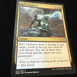 Magic the Gathering MTG Ral's Outburst (212) War of the Spark LP - Image 1