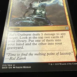 Magic the Gathering MTG Ral's Outburst (212) War of the Spark LP - Image 2