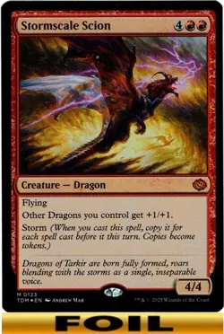 1x - Stormscale Scion - FOIL #123 - Tarkir: Dragonstorm - NM MTG - Image 1