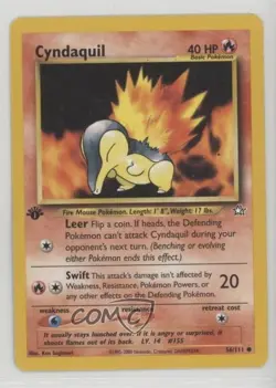 Cyndaquil 1st Ed. Pokemon Neo Genesis #56 2000 - Image 1