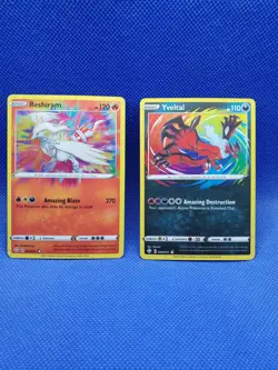 2021 pokemon Reshiram and Yveltal Shining Fates Amazing Rares - Image 1