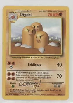 Dugtrio German Pokemon Base Set #19 1999 - Image 1