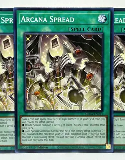Yugioh! 3x Arcana Spread SUDA-EN054 Common 1st Ed NM - Image 1