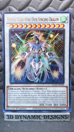 | Yugioh Crystal Clear Wing Over Synchro Dragon SUDA-EN039 Ultra Rare NM/M 🔥 | - Image 1