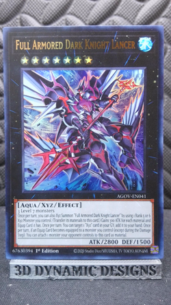| Yugioh Full Armored Dark Knight Lancer AGOV-EN041 1st Ultra Rare NM/M 🔥 | - Image 1