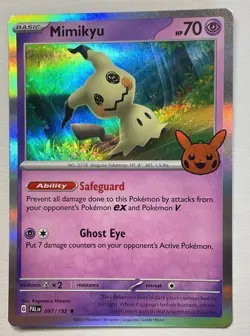 Pokemon Trading Card Basic Psychic Card Trick or Trade 2023 Mimikyu - Image 1