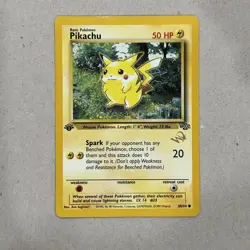 Pokemon W Stamp 1st Edition Pikachu 60/64 Jungle Set WOTC Gold Stamp Promo Card - Image 1