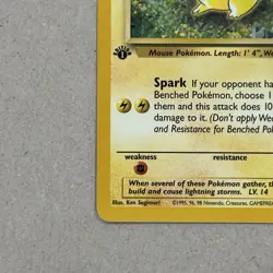 Pokemon W Stamp 1st Edition Pikachu 60/64 Jungle Set WOTC Gold Stamp Promo Card - Image 5