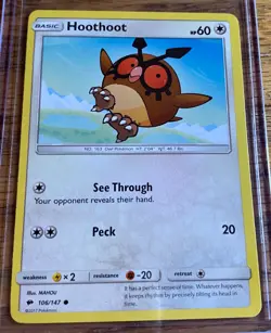 Hoothoot 106/147 Common - Pokemon Sun & Moon Burning Shadows Card - Image 1
