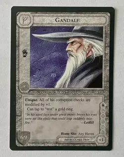 Middle Earth CCG MECCG - GANDALF - Limited LOTR Rare Card NM - Image 1
