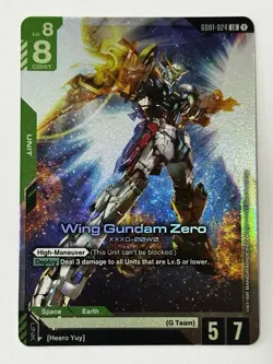 Wing Gundam Zero GD01-024 Newtype Rising Gundam Card Game TCG - NM LR Foil - Image 1